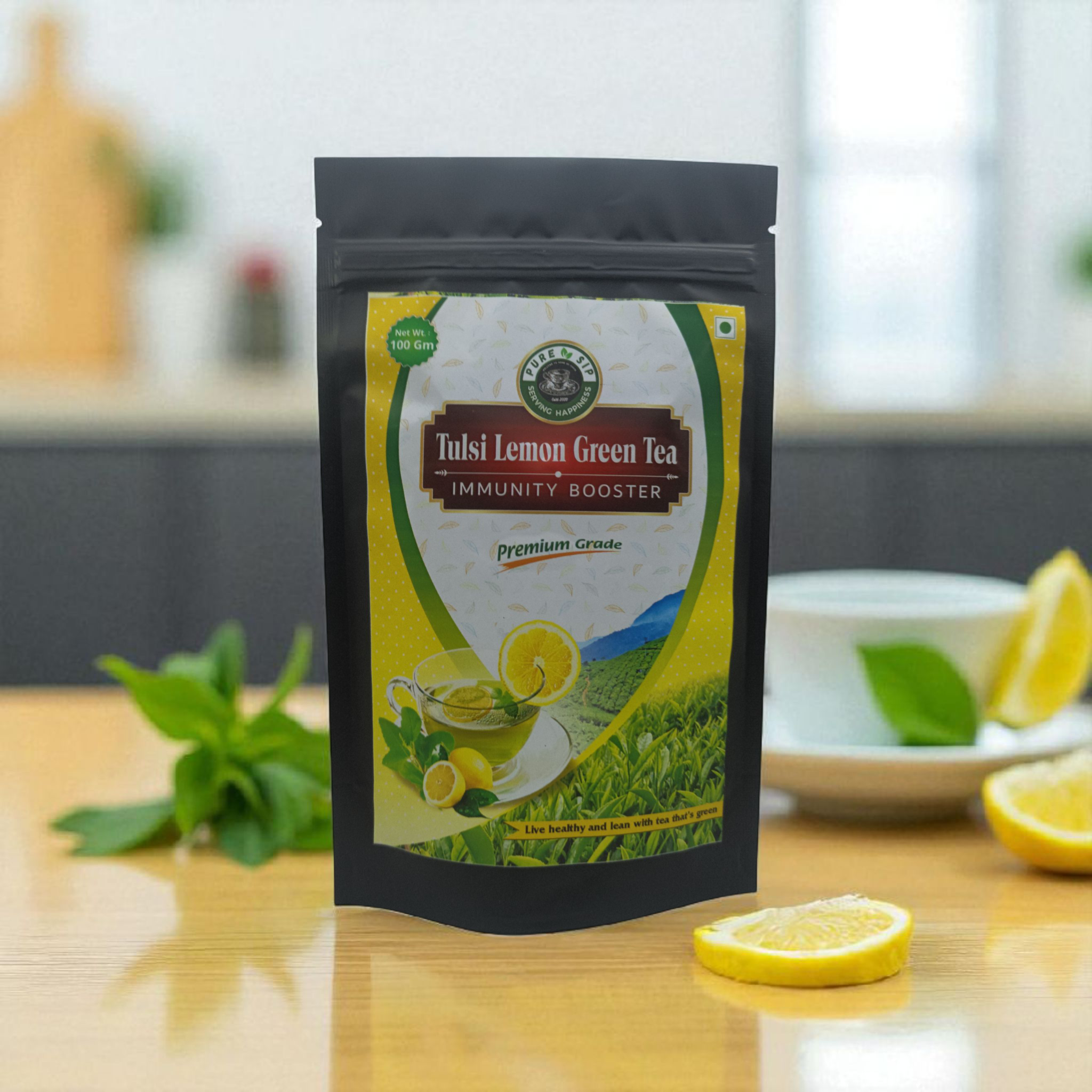 Tulsi lemon green tea 100 grm